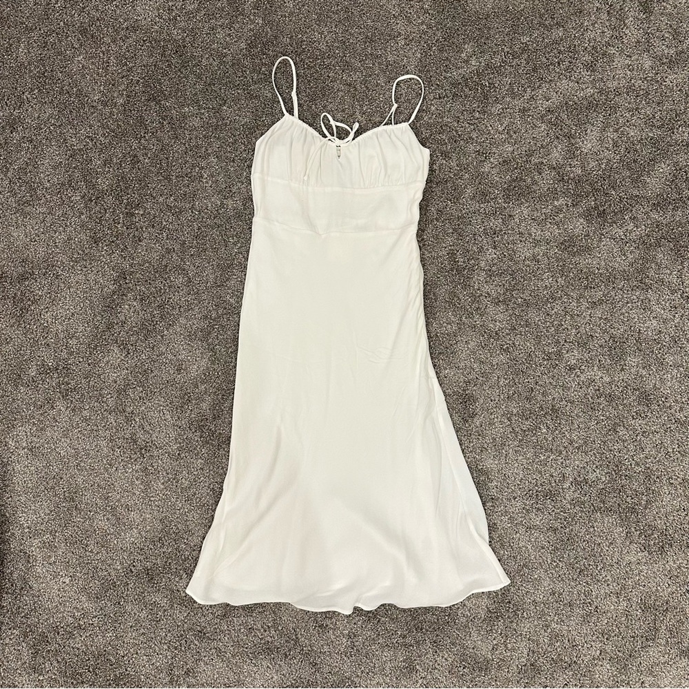 aritzia wilfred bellow midi dress - light birch